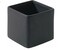 4.75" Square Matte Black Ceramic Vase – Modern Floral Container for Centerpieces & Minimalist Home Decor-92170-56